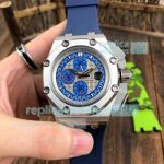 Swiss Audemars Piguet Royal Oak Offshore Copy Watch - Blue Dial With Rubber Strap 44mm